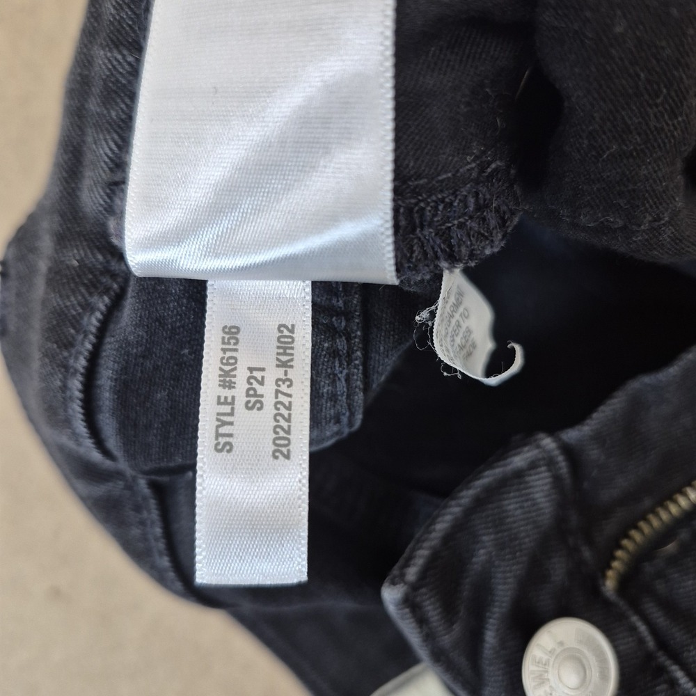 Madewell High Rise Denim Shorts Womens 27 Charcoal Black Cut-Off Stretch - Picture 6 of 7